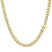Produktbild PROSTEEL Herren Halskette Edelstahl Panzerkette 5mm Breite schwer Glieder Link Gliederkette Herren Hip-Hop Kette, 55CM lang, Gold