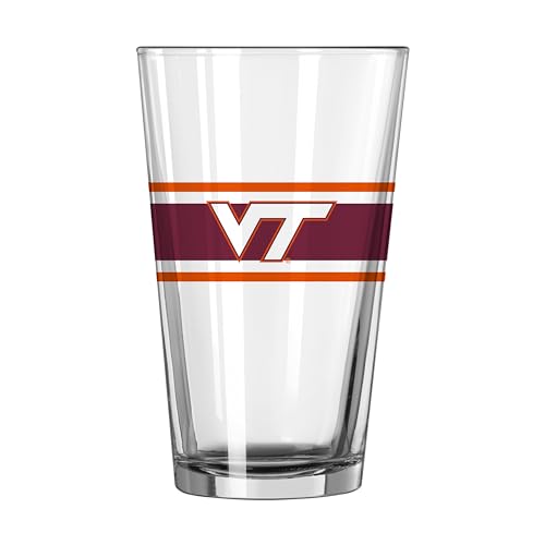 Image of Logo Brands NCAA 16 oz Pint Glass - Durable Glass With Bold Team Color- Chip-Resistant Rim Drinkware For Fans, Tailgates, Home Bars & Everyday Use