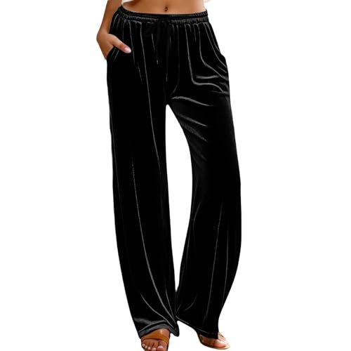 Pantalon de jogging en velours doux et premium uni