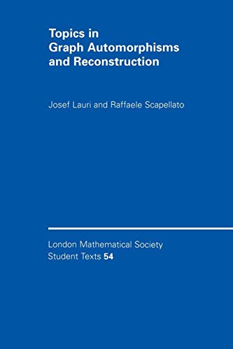 Topics in Graph Automorphisms and Reconstruction (London Mathematical Society Student Texts, Series Number 54)
