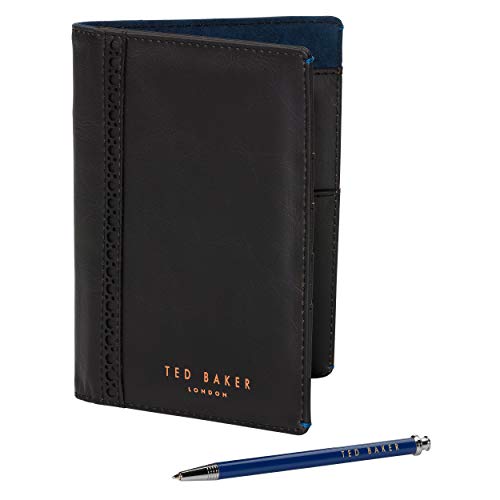 Ted Baker Brogue Travel Wallet and Pen, Black Amazon price tracker