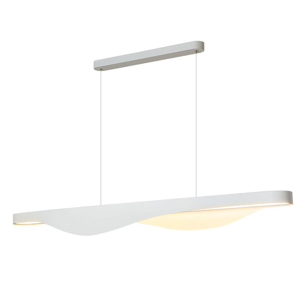 Lampe suspendue LED longue pour éclairage intérieur de salon et lustre blanc