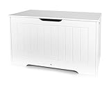 BAYAGU Spielzeugtruhe Holz 76 x 40 x 48 cm, Kindertruhe mit Deckel, große Aufbewahrungsbox für Spielzeug, Sitzbank für Kinderzimmer, Truhe für Wohnzimmer und Spielzimmer