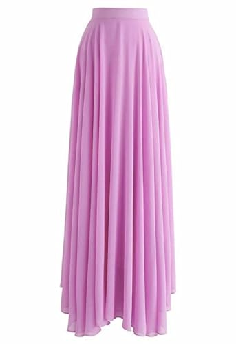 Image of Women's Full Length Georgette Long Skirt- 8 Meters Maxi Flare.