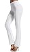 FITTOO Yoga Pantalon Femme Legging de Sport Extensible Pantalon à Pattes d'éléphant pour Fitness Jogging Danse Pantalon L BLANC,L,Blanc