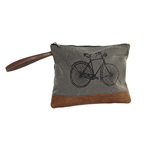 DKD Home Decor Kulturbeutel für Fahrrad, 28 x 3 x 21 cm, Erwachsene, Unisex, Grau (Grau), Einheitsgröße Cover