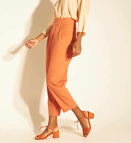 Arezzo Women's Greta Lace Up Strappy Block Heel Sandal, Orange, Size 7 #TOP7