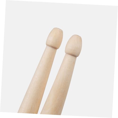 1 par de baquetas de madera de arce antideslizantes para práctica, herramienta ligera para percusión para adultos para todos los tipos y géneros de batería, amarillas miniatura 3