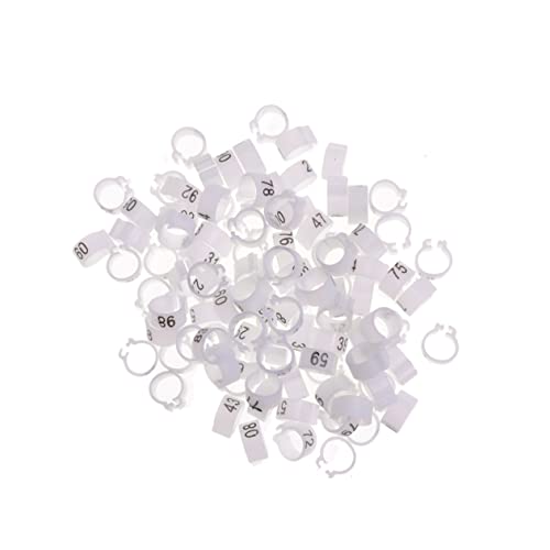 GALPADA 100PCS Bird Foot Rings for Pigeons and Parrots Identification Rings Mixed Colors for Bird Owners and Supplies Safe for Cockatiels and Parakeets Random Color