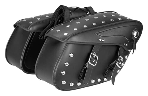 Sac de selle moto en cuir PU aux finitions rivets de qualité supérieure