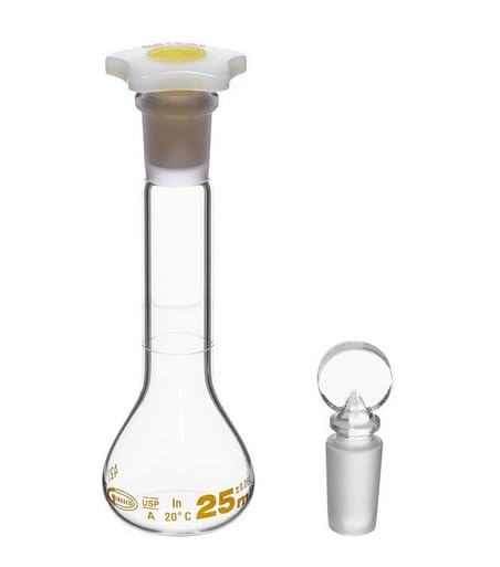 United Scientific® Glassco Volumetric Flask, Class A, Individually Certified, Wide Mouth, 25 mL