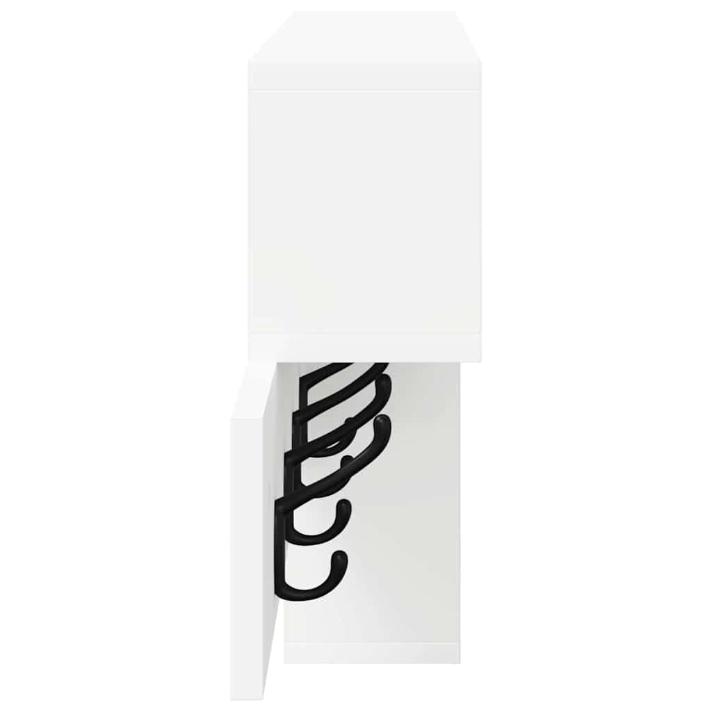 Appendiabiti da parete con ripiano, 100 x 12 x 43,5 cm, bianco