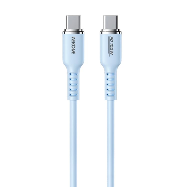WK LIFE BORN TO LIVE- Certified 100W PD USB-C to USB-C Silicone, Fast charging Type C Cable For iPhone 15 Series and other USB-C Devices, Tough and Durable (Blue) (B0D1VQZZBK) Amazon Price History, Amazon Price Tracker