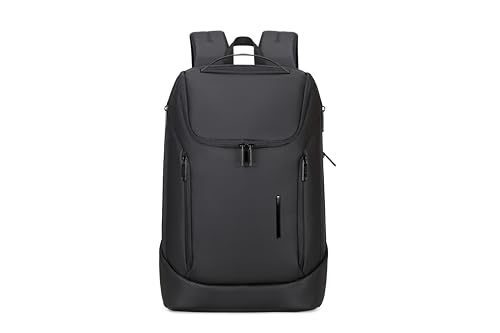 Shockproof Waterproof Laptop Backpack, 17-Inch Anti-Scratch Travel Backpack with Large Storage(Black/Gray/Green) (Black)