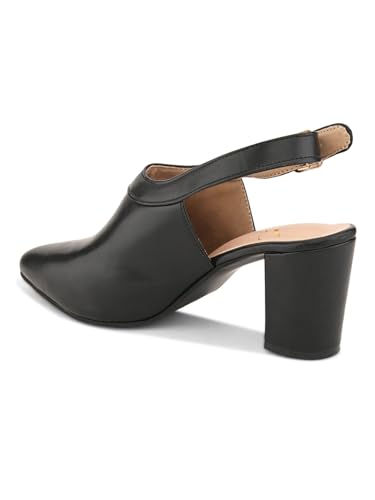 Image of XE Looks Slingback Heels | Pointed-Toe Design | Adjustable Strap |Stylish & Trendy Cushioned Footbed Heels For Girl & Women