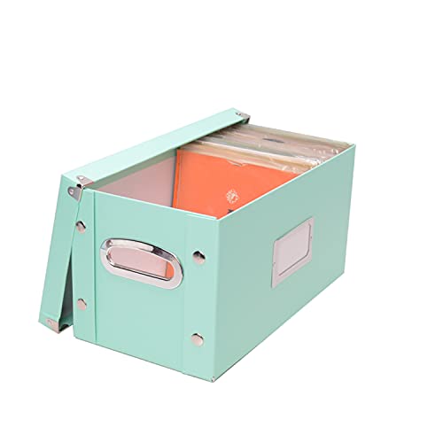 Image of Snap-N-Store Vinyl 45 Record Box, for 45 RPM Vinyl Storage, 8.25 x 7.5 x 14.5 Inches, Mint, SNS02417