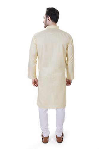 Image of Amazon Brand - Anarva Men's Pastel Linen Kurta Pyjama Set