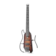 【Travel-Friendly Companion】 Designed for the musician on the move, Donner travel electric guitar boasts a lightweight, headless design, weighing in at only 4.4 pounds and featuring a compact size that is just half of a traditional electric guitar. 【E...
