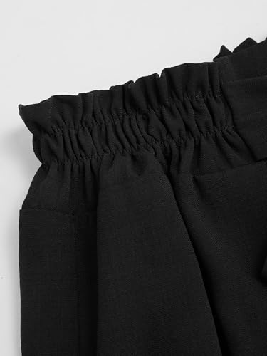 CIDER Mid Rise Ruched Knotted Wide Leg Trousers3