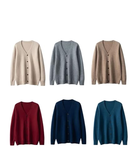 Men's V-Neck Button-Front Cardigan Sweater - Soft and Comfortable Knitted Cardigan for Casual Daily Wear3