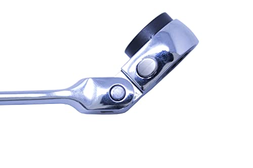 Mountain Rm810 8X10Mm Automotive Reversible Double Box Ratcheting Wrench For Garages, Repair Shops, And Diy, Universal Spline, 90 Tooth Design, 180 Degree Rotating Head, Raised Box End Gear, Silver #TOP3