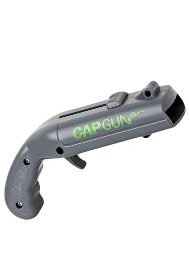 Grey Cap Gun Bottle Opener - Fun and Functional Novelty Beer Bottle Opener with Realistic Design, Gift for Beer Lovers, Parties, and Themed Events