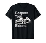 Russ Designs Respect Your Elders Vintage Euro E46 3 Series Unisex-Adults T-Shirt, Black, Small