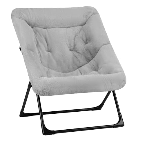Comfy Faux Fur Saucer Chair for Adults