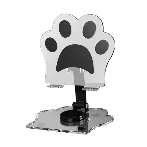 Soporte para teléfono gato con acrílico giratorio ajustable compatible con tabletas 5
