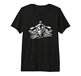 Herren Rudern Line Art Ruderregatta Marathonrudern Premium T-Shirt