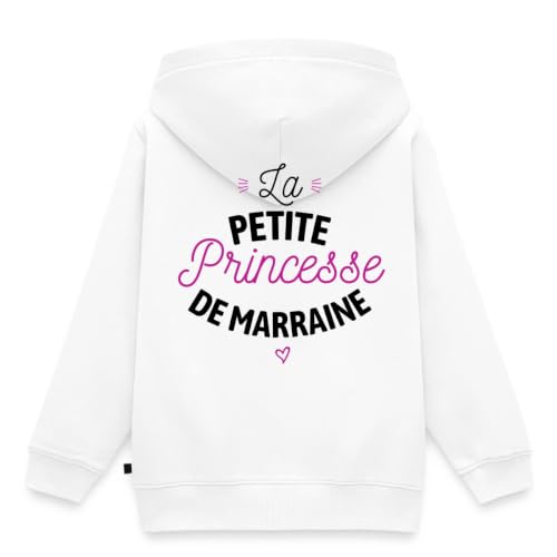 Sweat à capuche enfant Spreadshirt princesse de marraine filleule rose
