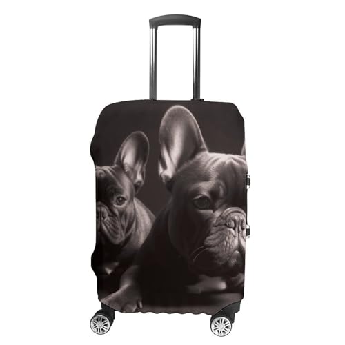 Travel Luggage Cover Protectors Elastic Anti-scratch Suitcase Cover Washable Luggage Sleeve French Bulldog Suitcase Cover Protector Fit 18-32 Inch Suitcases Travel Accessories M