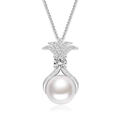 Gifts for Wife Women Anniversary -Pearl Necklace -Mom Girlfriend Her Fine Jewelry Mothers Day Valentines Christmas Birthdays Gift