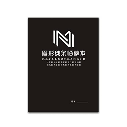 YJIUYUANQ Makeup Exercise Book Eyebrow Practice Book Cosmetics Teaching Book for Beginner(53 Pages and 16 Acetate Paper)