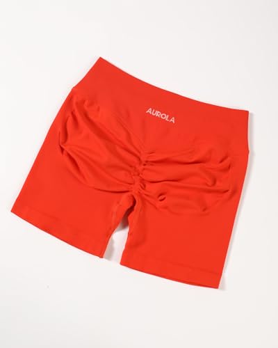 Image of AUROLA Influence Workout Shorts for Women,2.5 3.5 4.5 5.5 6.5 No Roll Up Squat Proof Scrunch Seamless Compression Gym Short