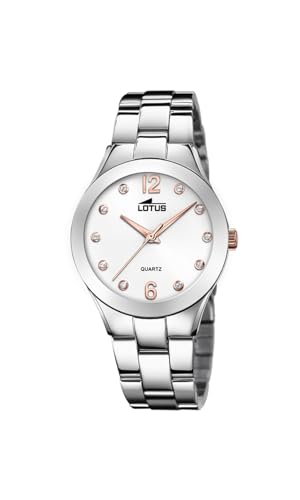 Montre femme Lotus 18884/1 étanche 5 atm en acier argenté avec quartz