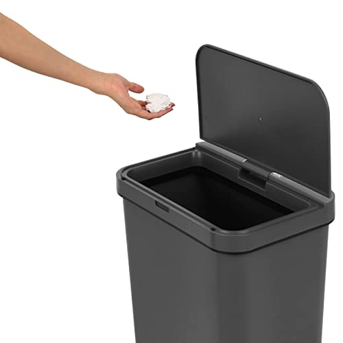 Simpli-Magic 79503 13 Gallon Touchless Sensor Trash Can, Rectangle Garbage Bin, Perfect For Home, Kitchen, Office, Gray #TOP3