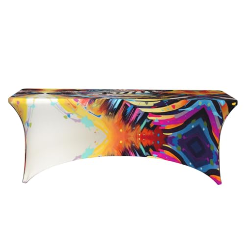 Nappe extensible grand format au design zèbre abstrait chic - 3