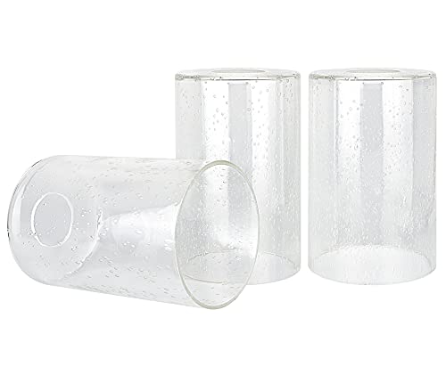 Kira Home Brentwood 6.25' Seeded Glass Shades, Clear Replacement Glass, 1-5/8' Fitter Opening for...