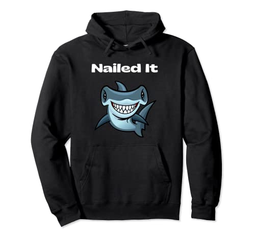 Nailed It Funny Hammerhead Shark Tee para niños Sudadera con Capucha