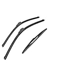Ensemble de 3 balais d'essuie-glace avant et arrière pour Peugeot 206 SW (2002-2006) – Tailles 26' + 16' + 14', Fonctionnement silencieux, Sans rayures, Installation facile