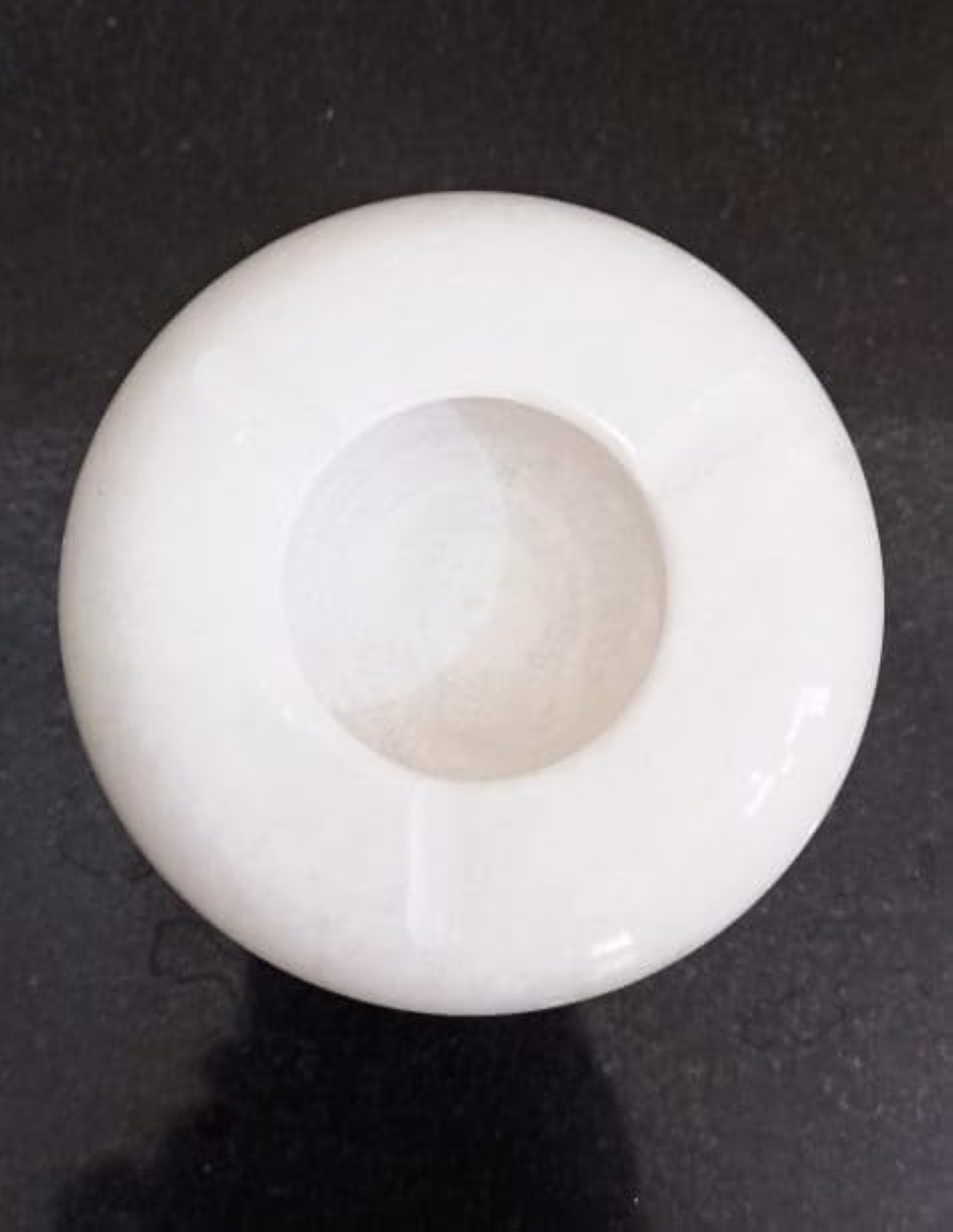 Handmade Natural Supar White Marble Round Ashtray, 4 Inch