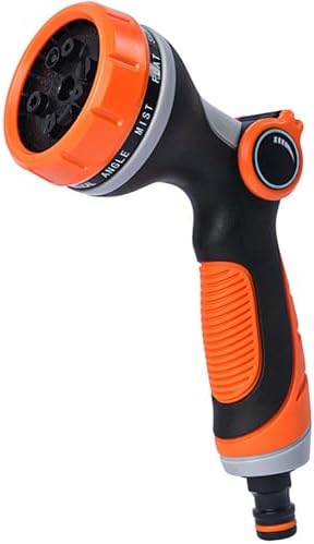 Garden Hose Nozzle Sprayer with 10 Spray Patterns & Thumb Control Valve - Ideal for Pet Showering, Garden Watering, Cleaning, Car Washing & Lawn Greening
