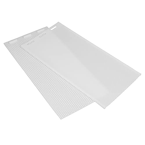 ZAWELIYO Molde de Cera de Abejas de Silicona, Suministros de Apicultura Duraderos para Hojas de Base de Colmena, 2 Piezas de Tamaño Más Grande para Producción de Prensado de Cera de Abejas Grande o
