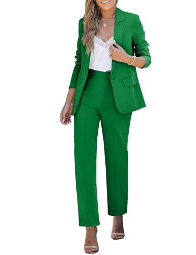 Image of luvamia Women's Two Piece Sets Pants Suits Dressy Business Casual Outfits Professional Blazer Pantsuits Set Work Office