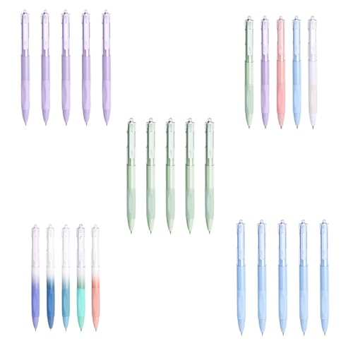 Set de 5 bolígrafos gel negro 0.5 mm retráctiles miniatura 4