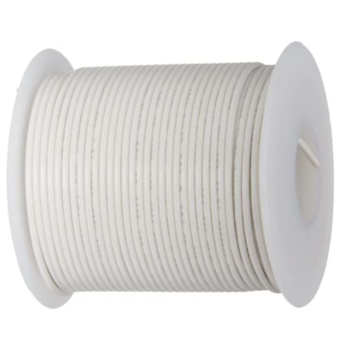 1 Pcs 100 ft White Solid Hook Up Wire 20 AWG Gauge 300 Volts 0.0320