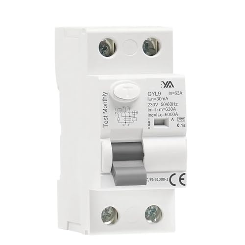 Disjoncteur différentiel type A 2P 63A 30mA électromagnétique bipolaire tableau