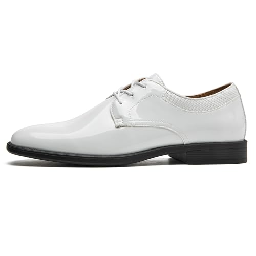 Men's Tuxedo Dress Shoes Patent Leather Oxfords Classic Formal Suit Shoes with Lace-Up2