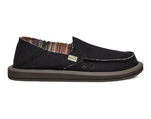 Image of Sanuk Donna Hemp 2 Tone Womens Loafers - Slip On Memory Foam Shoes